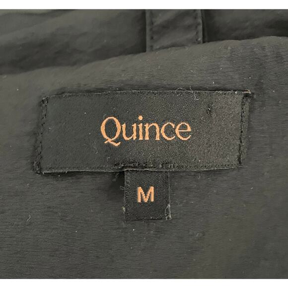 Quince Water Repellent Windproof Lightweight Hooded Jacket Black Medium - Picture 12 of 13